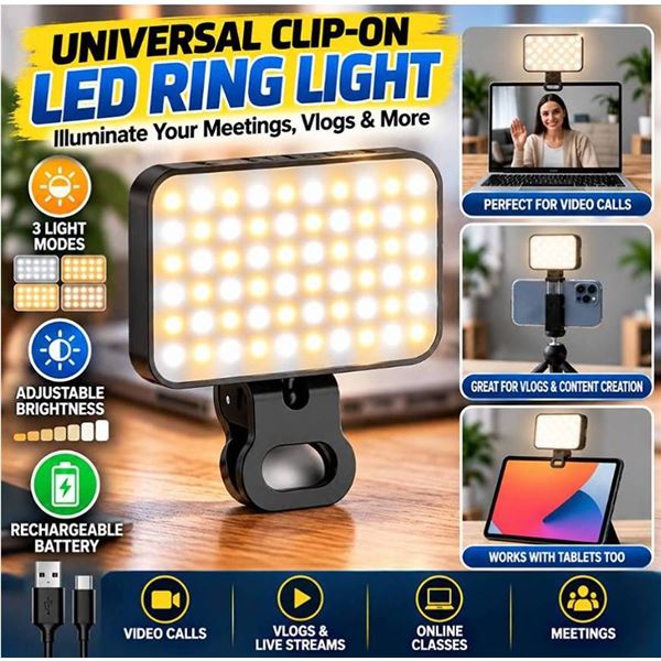 ST120 LED Video Light Rechargeable Fill Light 2500K-9000K Bi-Color Temperature Dimmable