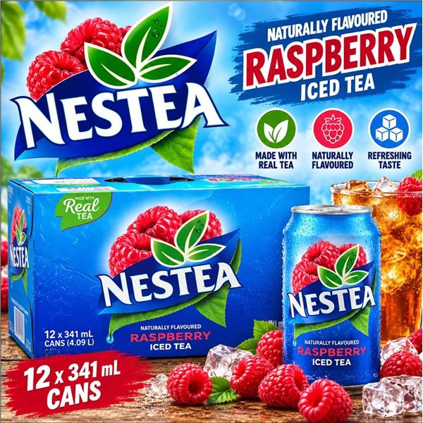 Nestea Raspberry Iced Tea 12x341ml Cans