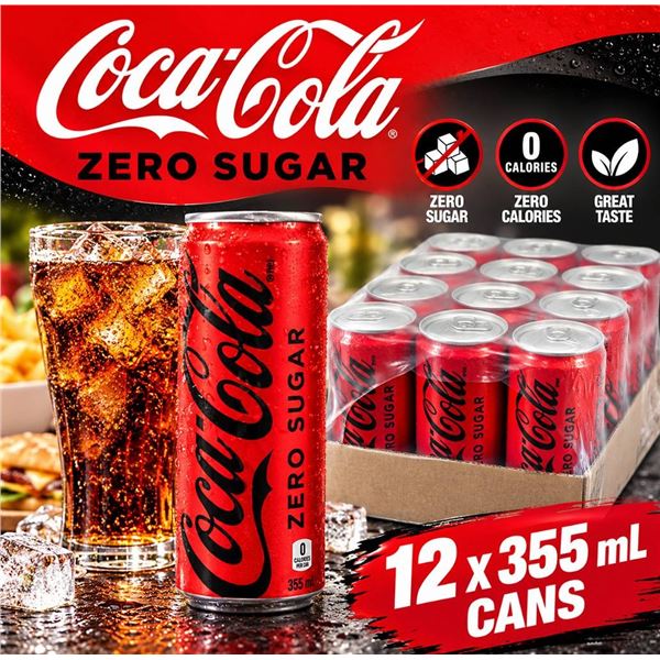 Coca-Cola Zero Sugar 12 x 355mL Slim Cans