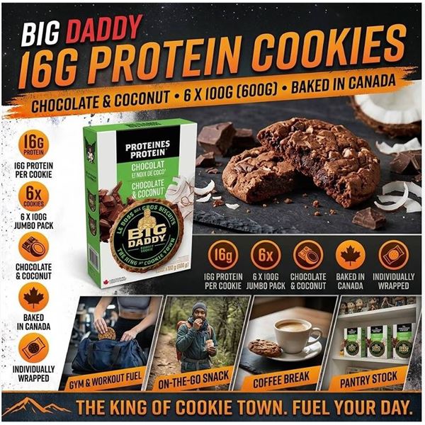 Big Daddy Chocolate Coconut Cookies 6 x 100g
