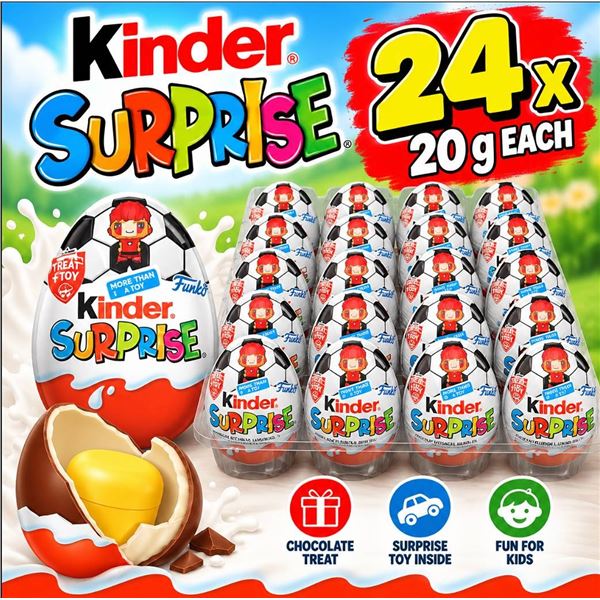 Kinder Surprise Chocolate Eggs Pack Of 24 x 20g