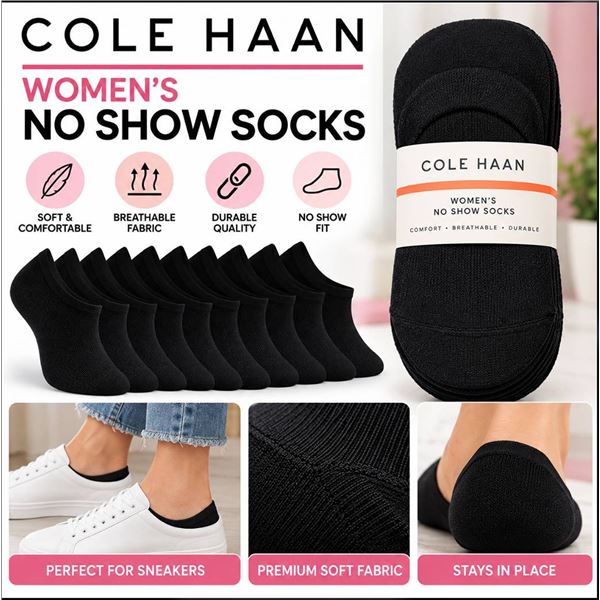Cole Haan Liner Socks 10 Pairs Women's 4-10