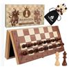 Image 2 : Pawnson Creations 12" Chess & Checkers Set