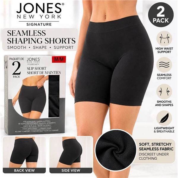 Jones New York 2-Pack Black Slip Shorts M