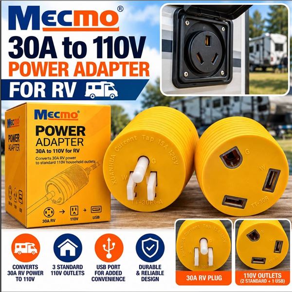Mecmo 30A to 110V Power Adapter for RV