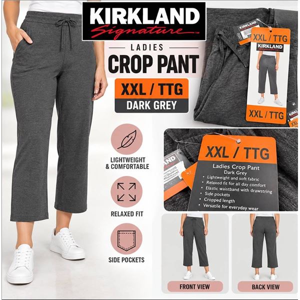Kirkland Ladies Crop Pant XXL Dark Grey