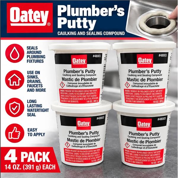Oatey Plumber's Putty 397g Lot Of 4
