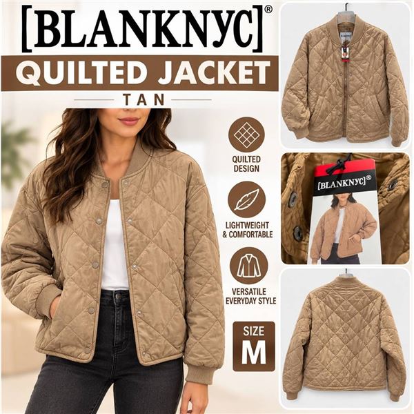 BLANKNYC Quilted Tan Jacket Size M