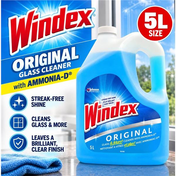Windex Original Glass Cleaner 5L Jug