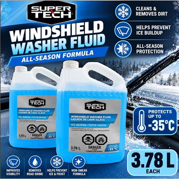 Super Tech Windshield Washer Fluid 2 x 3.78L