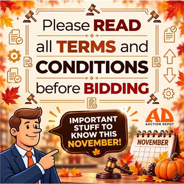 Auction Depot Terms And Conditions Sign