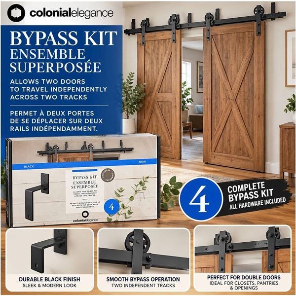Colonial Elegance Black Bypass Kit for 4 Doors
