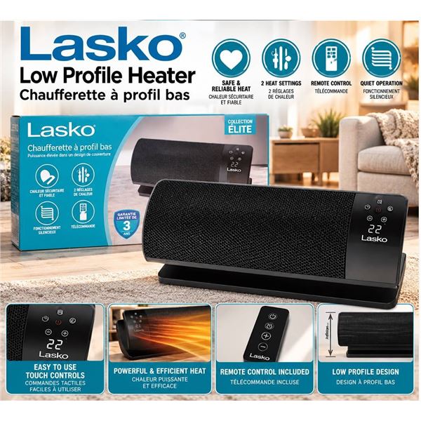 Lasko Elite Low Profile Heater with Remote