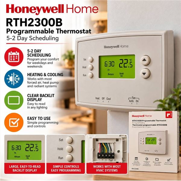 Honeywell RTH2300B Programmable Thermostat