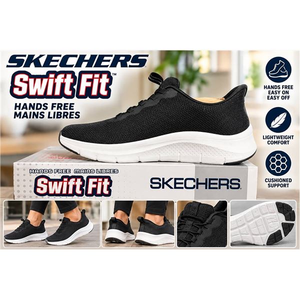 Skechers Swift Fit Black Women's Shoes Size 7