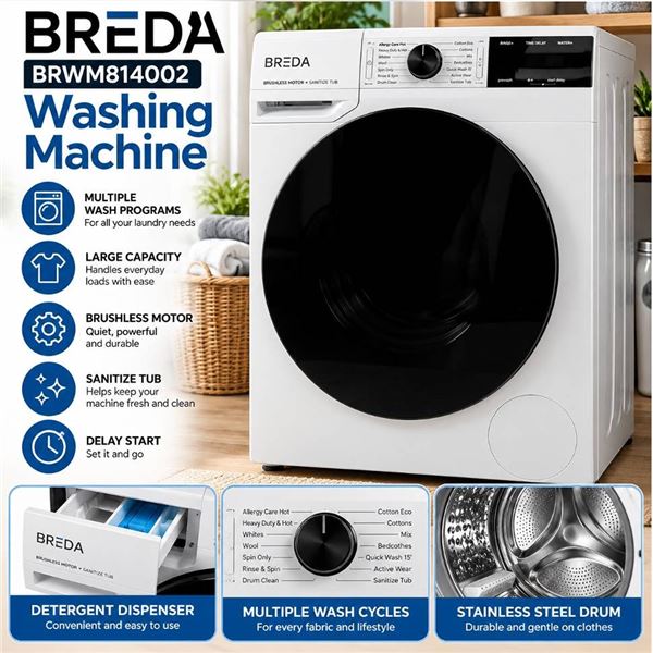 BREDA BRWM814002 Washing Machine in Box