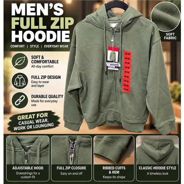 Tuff Athletics Olive Hoodie Size Medium