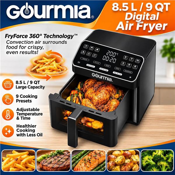 Gourmia 8.5 L/9 Qt Digital Air Fryer