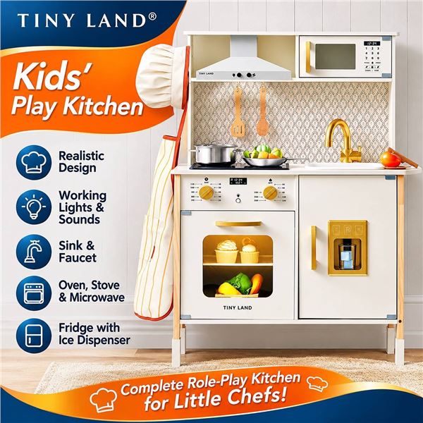 Tiny Land Popjoy Play Kitchen White