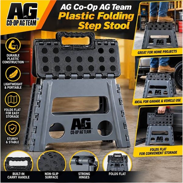 AG Co-Op AG Team Plastic Folding Step Stool