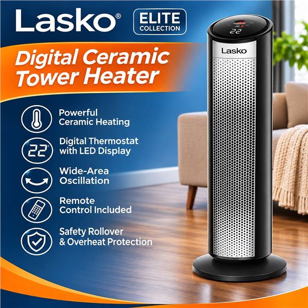 Lasko Digital Ceramic Tower Heater