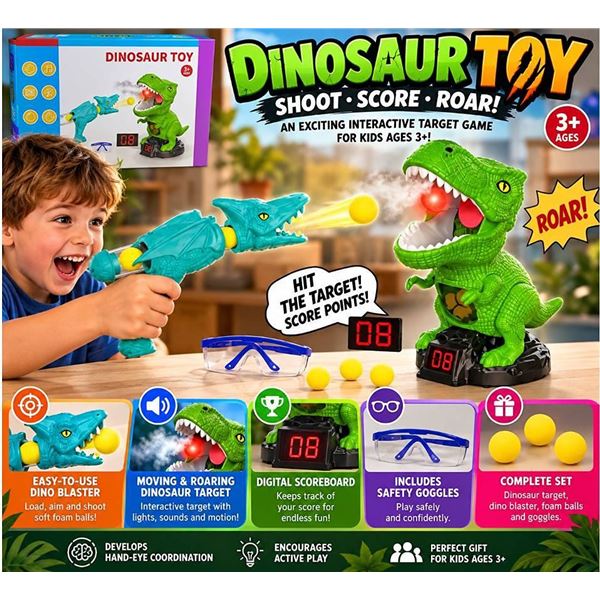 JUKUDAHU Dinosaur Shooting Game Set