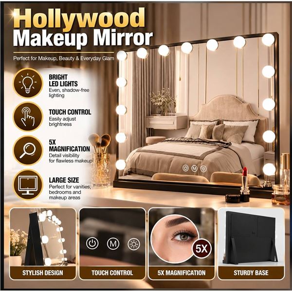Hollywood Makeup Mirror With 15 Bulbs