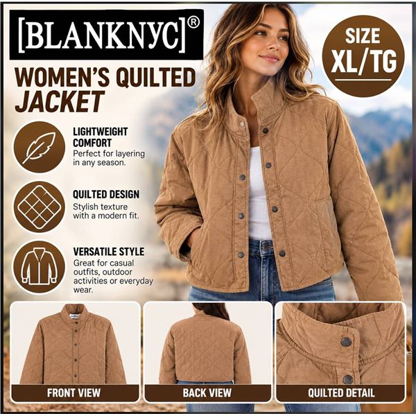 BLANKNYC Brown Quilted Jacket Size XL
