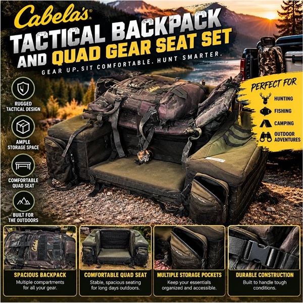 Cabela's Tactical Backpack and Quad Gear Seat Set