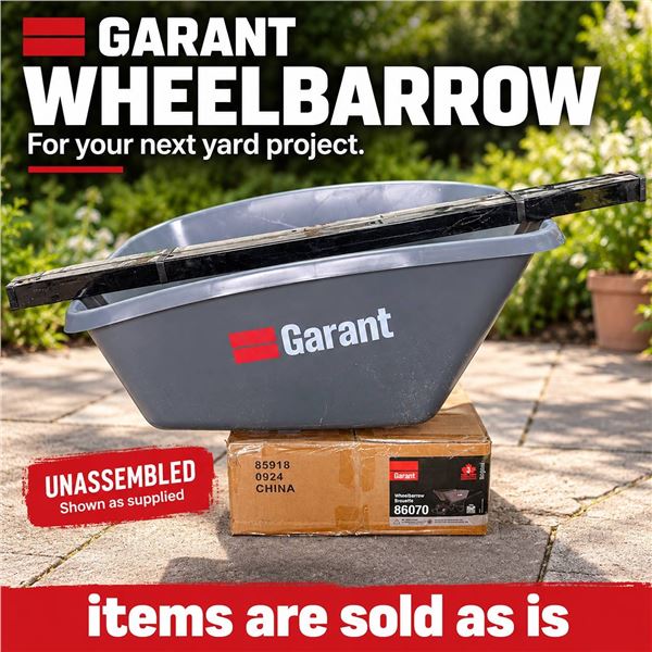 Mix&Match Garant Poly Tray Wheelbarrow Model 86070 !HOLES MAY NOT LINE UP!