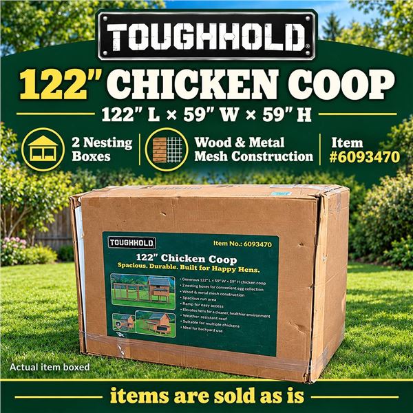 Lot of 2 Toughhold 122" Chicken Coop Box 2 of 2 !NOT COMPLETE SET!