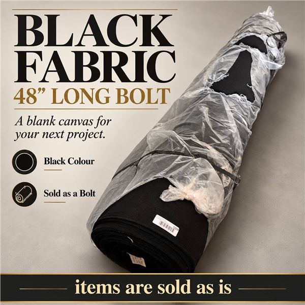 Bolt Of Black Fabric Roll