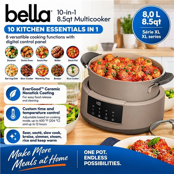 Bella 8.5qt 8-in-1 Multicooker Ceramic XL