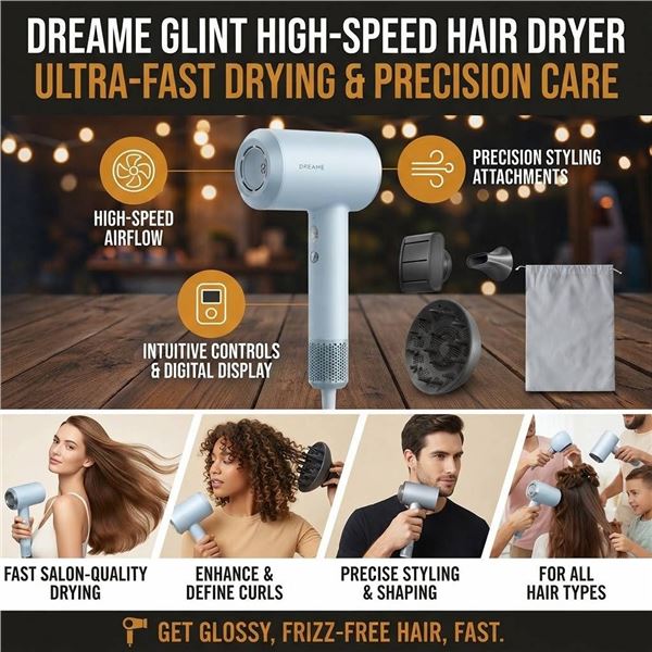 Dreame Glint High-Speed Hair Dryer Blue