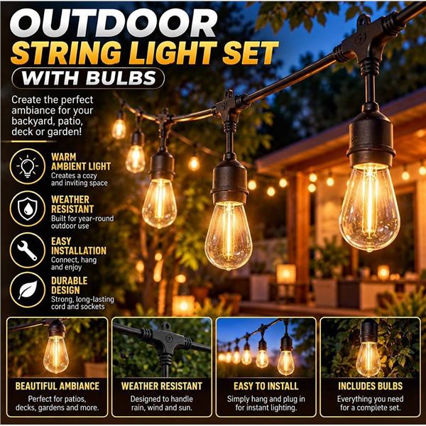 Artika Solar Blaze LED String Lights 42ft