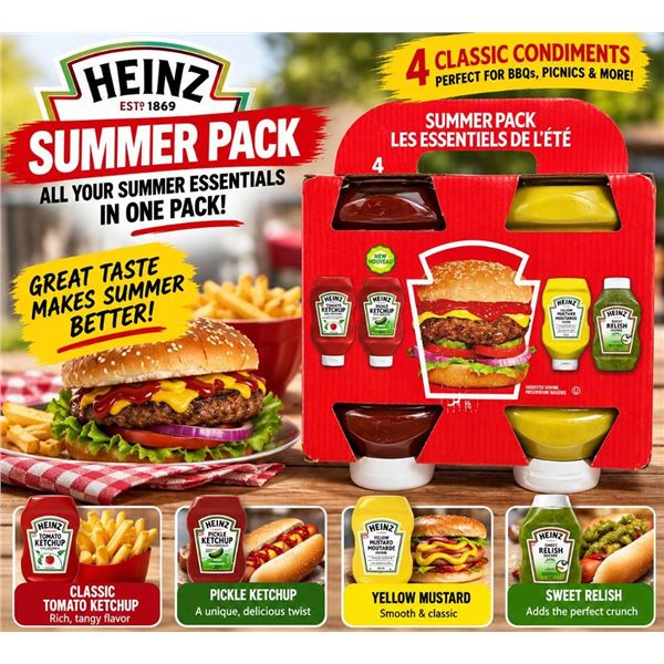 Heinz 4-Pack Summer Condiment Variety Pack