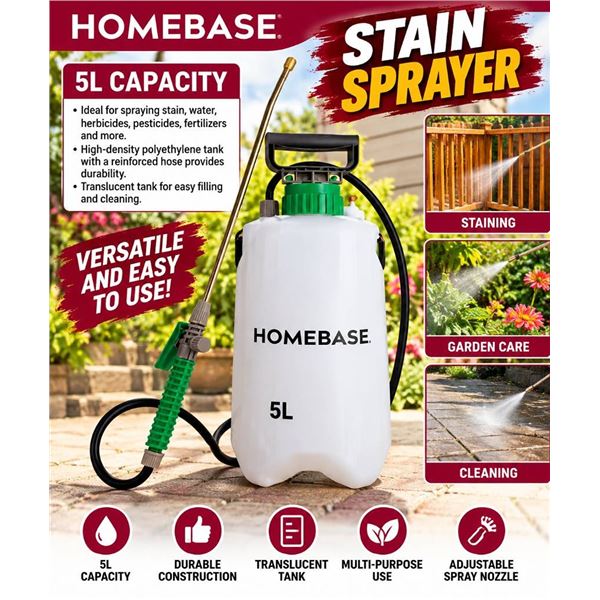 Homebase 5L Stain Sprayer Poly Tank