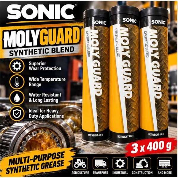 Sonic Moly Guard Synthetic Grease 3x400g