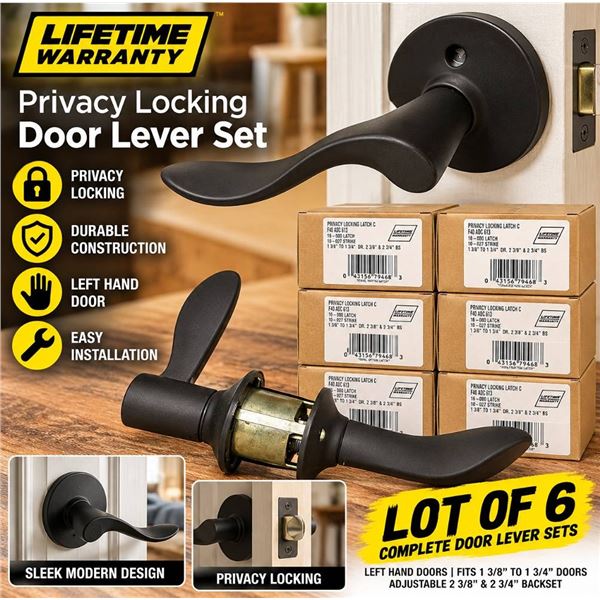 6 Bronze Door Levers And Latches