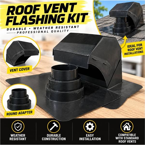 Duraflo Plastic Roof Vent Type B, Black