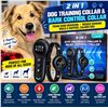 Image 1 : 2 In 1 Dog Training And Bark Control Collar
