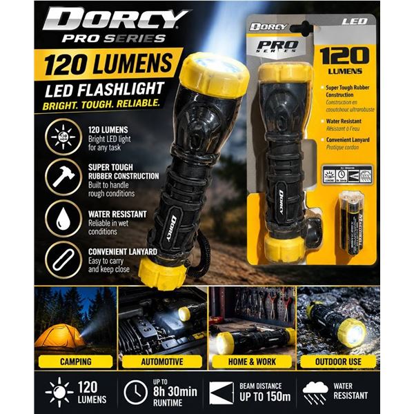Dorcy Pro Series LED Flashlight 120 Lumens