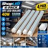 Image 1 : ShopLED 4-Pack 4ft LED Bulbs 40W 5500K
