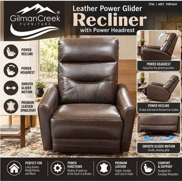 Gilman Creek Leather Power Recliner Chair