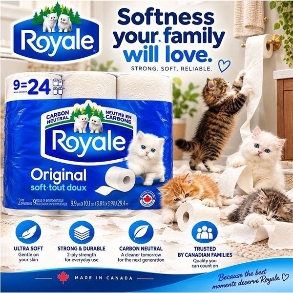 Royale Carbon Neutral Soft Toilet Paper 9-Pack