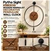 Image 1 : Pytha Sight 50cm Wall Clock, Wood Face