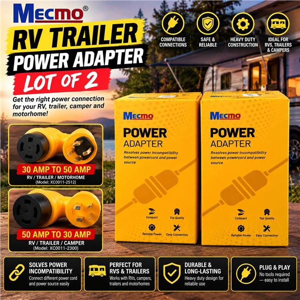 Mecmo Power Adapter RV Trailer Lot of 2
