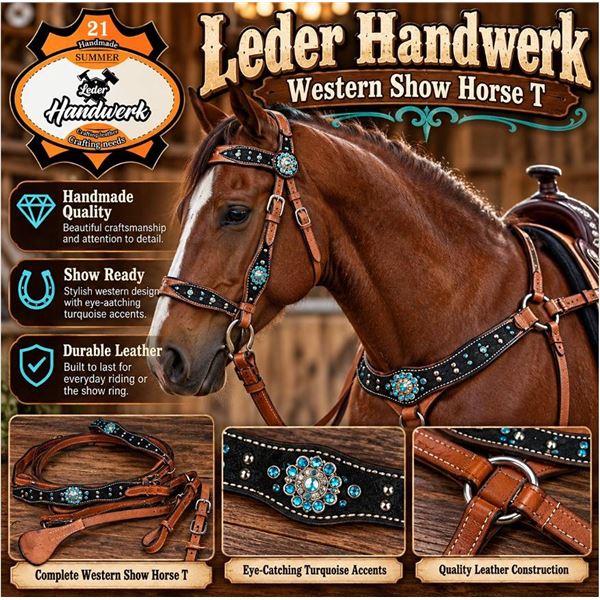 Leder Handwerk Western Horse Show Tack Set