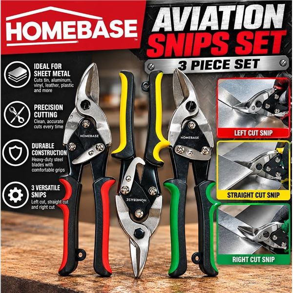 Homebase 3-Piece Aviation Snips Set