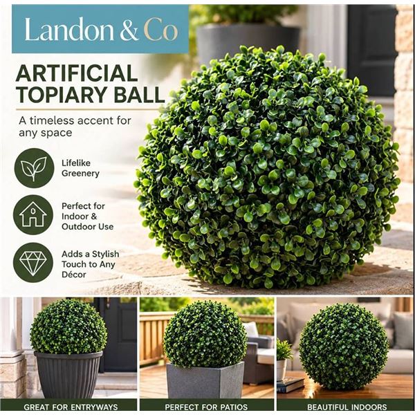Landon & Co. 15 In Artificial Topiary Ball